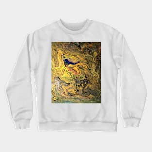 Abstract in Yellow Crewneck Sweatshirt